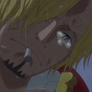 😢 Sanji One Piece 애니메이션, 만화, 울음, 흡연, 상디, 원피스 telegram sticker