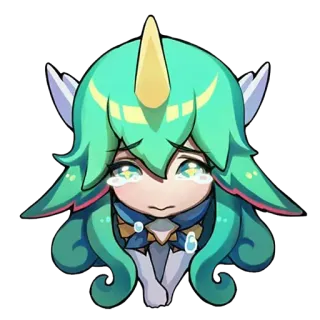😢 Lulu League of Legends lulu, league of legends, sedih, menangis, emote, permainan video, karakter telegram sticker