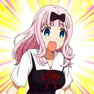 💈 Chika Fujiwara Kaguya-sama: Love Is War anime, chika, fujiwara, kaguya-sama, love is war, shocked telegram sticker