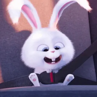 🍧 Snowball The Secret Life of Pets bunny, rabbit, cartoon, animal, pet, cute telegram sticker