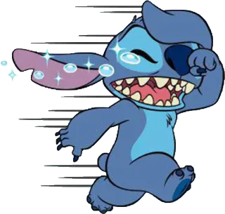 😭 Stitch สติทช์, ร้องไห้, น่ารัก, ดิสนีย์, เอเลี่ยน, สีน้ำเงิน telegram sticker