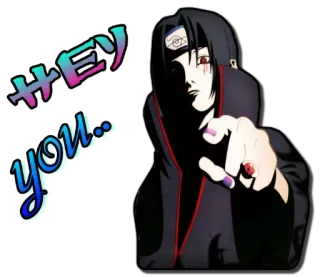 🎧 Itachi Uchiha Naruto HEY you... Anime, Naruto, Itachi, Uchiha, Ninja, Manga, Postać, Wskazywanie telegram sticker