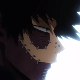 😒 Dabi My Hero Academia Аниме, Даби, Моя геройская академия, Персонаж, со шрамами, Злодей whatsapp sticker