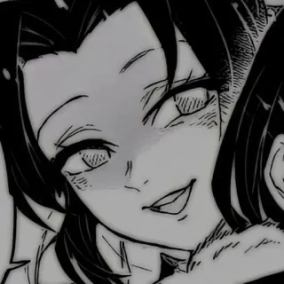 😲 Shinobu Kocho Demon Slayer 애니메이션, 만화, 귀멸의 칼날, 코쵸 시노부, 캐릭터, 미소, 행복한 telegram sticker