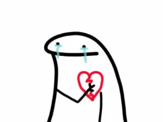 💔 FlorkOfCows triste, coração partido, chorando, emocional, FlorkOfCows telegram sticker