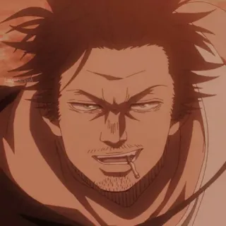 ⚫️ Yami Sukehiro Black Clover Anime, Black Clover, Yami, Yami Sukehiro, Manga, Personnage whatsapp sticker