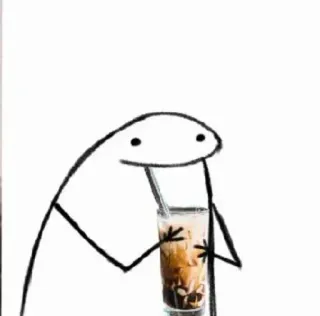 😗 streepmannetje, koffie, drank, minimalistisch, drinken, simpel telegram sticker