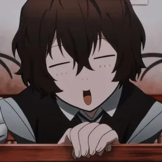 😄 Osamu Dazai Bungou Stray Dogs Anime, Junge, Niedlich, Cartoon, Osamu Dazai, Bungo Stray Dogs, Charakter telegram sticker