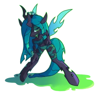 😜 Queen Chrysalis My Little Pony desenho animado, monstro, pônei, crisálida, rainha telegram sticker