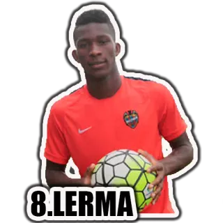⚽ 8. LERMA futebol, atleta, jogador de futebol, Lerma, esporte, bola telegram sticker