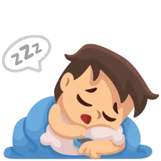 😴 ZZZ dormire, assonnato, zzz, stanco, pisolino, cartone animato whatsapp sticker