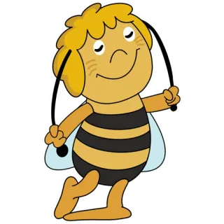 😌 Maya the Bee 蜜蜂, 卡通, 动物, 可爱, 动画 telegram sticker