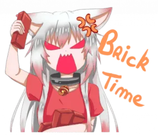 🤬 Bitch Time enojado, anime, catgirl, meme, sarcasmo telegram sticker