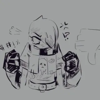 🤬 Dessin animé, Colère, Geste négatif, Offensant, Croquis telegram sticker