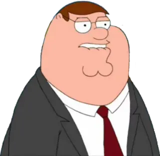 😃 Peter Griffin Family Guy 卡通, 彼得·格里芬, 恶搞之家, 电视剧, 动画, 喜剧 telegram sticker