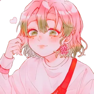 👾 Mitsuri Kanroji Demon Slayer Anime, Kawaii, Fofo, Mangá, Demon Slayer telegram sticker