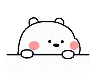 👀 熊, 可爱, 贴纸, 卡通 telegram sticker