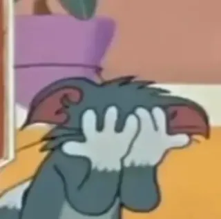 😓 Tom Tom and Jerry Cartoon, Katze, weinend, traurig telegram sticker