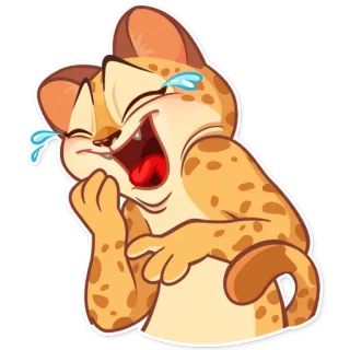 😂 kucing, tertawa, emoji, kartun, hewan, senang, lucu telegram sticker