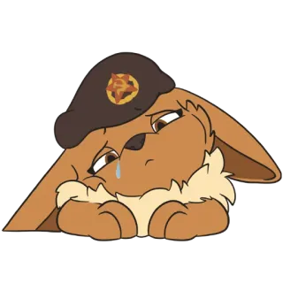 😢 Eevee pokemon, eevee, sedih, menangis, anime telegram sticker
