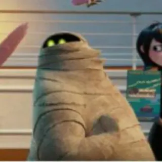 🕸 Murray Hotel Transylvania mumia, kreskówka, potwór, Hotel Transylwania, postać, śmieszne, słodkie telegram sticker