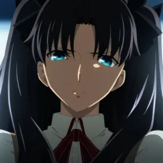 🤢 Rin Tohsaka Fate/stay night Anime, Personaggio, Femmina, Capelli Neri, Tsundere telegram sticker