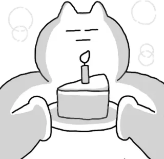 🎂 torta, compleanno, festa, gatto, carino, festa, dolce telegram sticker