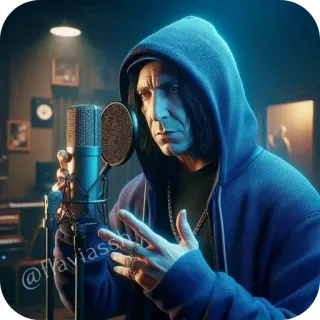 🎤 rapper, music, microphone, studio, singer telegram sticker