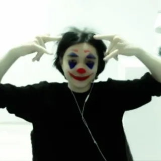 🤘 Joker clown, makeup, person, portrait whatsapp sticker