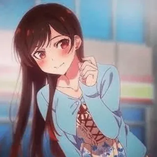 🤍 anime, girl, cartoon, character, art, animation telegram sticker