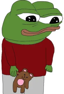 😦 Pepe the Frog Pepe la rana, Meme, Rana, Triste, Dibujo animado, Meme de internet telegram sticker