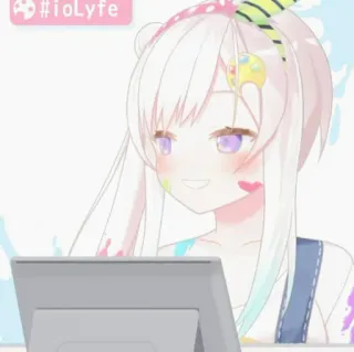 🐇 #ioLyfe Anime, Vtuber, Carino, Arte digitale, Illustrazione telegram sticker
