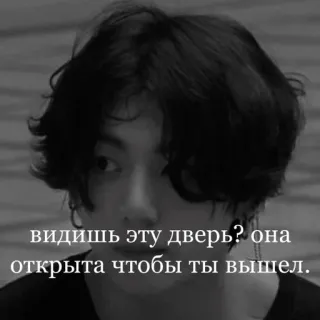 ☘️ видишь эту дверь? она открыта чтобы ты вышел. telegram sticker
