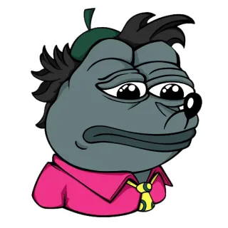 🐺 pepe, grenouille, triste, meme, dessin animé, personnage whatsapp sticker