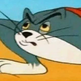 ⚡️ Tom Cat Tom and Jerry gato, desenho animado, bravo, expressão telegram sticker