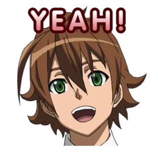 😄 YEAH! anime, manga, expression, exclamation, positive, happy telegram sticker
