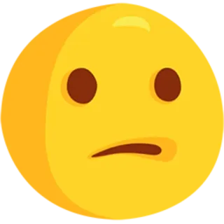 😕 emoji, expression, visage, jaune telegram sticker