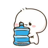 🚰 Cartoon, Niedlich, Wasserflasche, Wütend, Verärgert, Frustriert telegram sticker