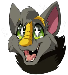 🤩 gatto, cartone animato, adesivo, occhi, sorriso, arte digitale, illustrazione telegram sticker