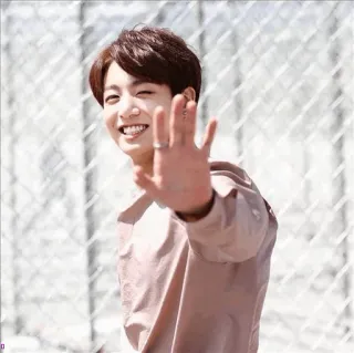 🖐 Jungkook kpop, bts, jungkook, zanger, aziatisch, man, zwaaiend telegram sticker