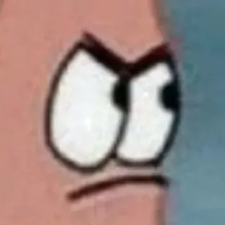 ✨ Patrick Star SpongeBob SquarePants 派大星, 海绵宝宝, 卡通, 动画, 生气, 眼睛 telegram sticker