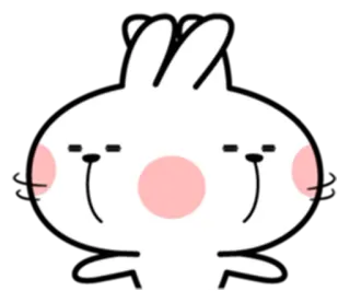 😤 konijn, cartoon, dier, schattig, uitdrukking, emoji telegram sticker