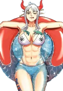 👙 Yamato One Piece ONE PIECE anime, character, one piece, yamato, summer, bikini, swimsuit telegram sticker