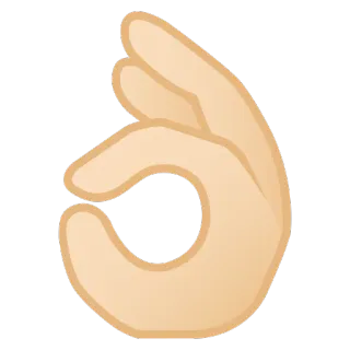 👌 ok, tangan, gestur, oke, setuju telegram sticker