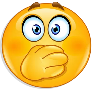🤭 Emoji, Chocado, Surpreso, Amarelo, Rosto telegram sticker