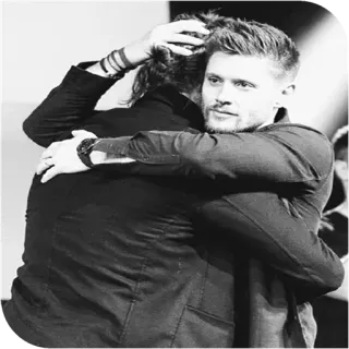 📎 hug, affection, embrace, friendship, support, black and white telegram sticker