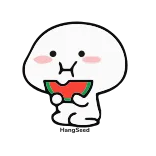 🍉 cartone animato, anguria, carino, mangiare, cibo, felice whatsapp sticker