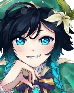 😁 Venti Genshin Impact Anime, Video game, Personagem, Genshin Impact, Venti telegram sticker