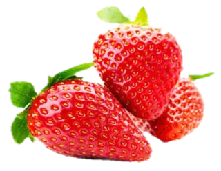 🍓 Erdbeere, Frucht, Essen, Rot, Süß, Gesund, Beere whatsapp sticker