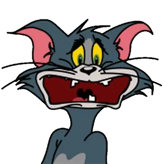 😊 Tom Cat Tom and Jerry Desenho animado, Gato, Engraçado, Reação, Preocupado, Assustado, Tom e Jerry, Tom whatsapp sticker